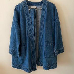 Modern citizen jean kimono wrap jacket